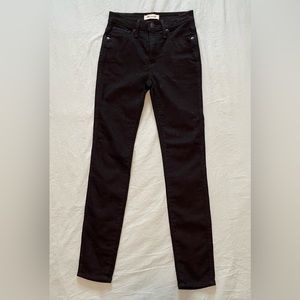 NWOT Madewell 10” High-Rise Skinny in Black Frost Size 25
